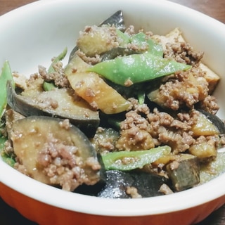 食欲増進☆茄子とモロッコいんげんの肉味噌炒め